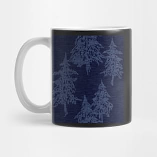 Evergreen Trees - Navy Mug